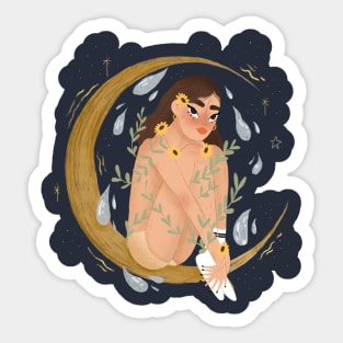 Moonlight Girl Sticker